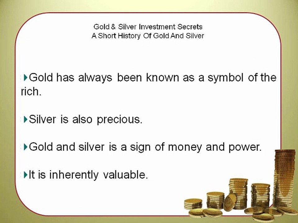 1 - A Short History Of Gold And Silver