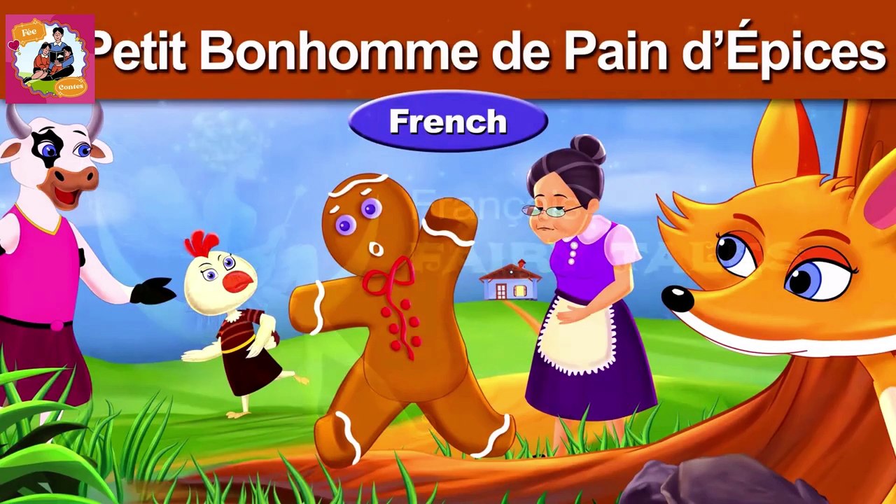 Le petit bonhomme de pain d'épices | Gingerbread Man in French | French Fairy Tales
