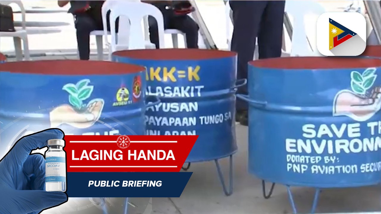 Aviation Security Unit-11, nagbigay ng donated trash bins sa CAAP-Davao
