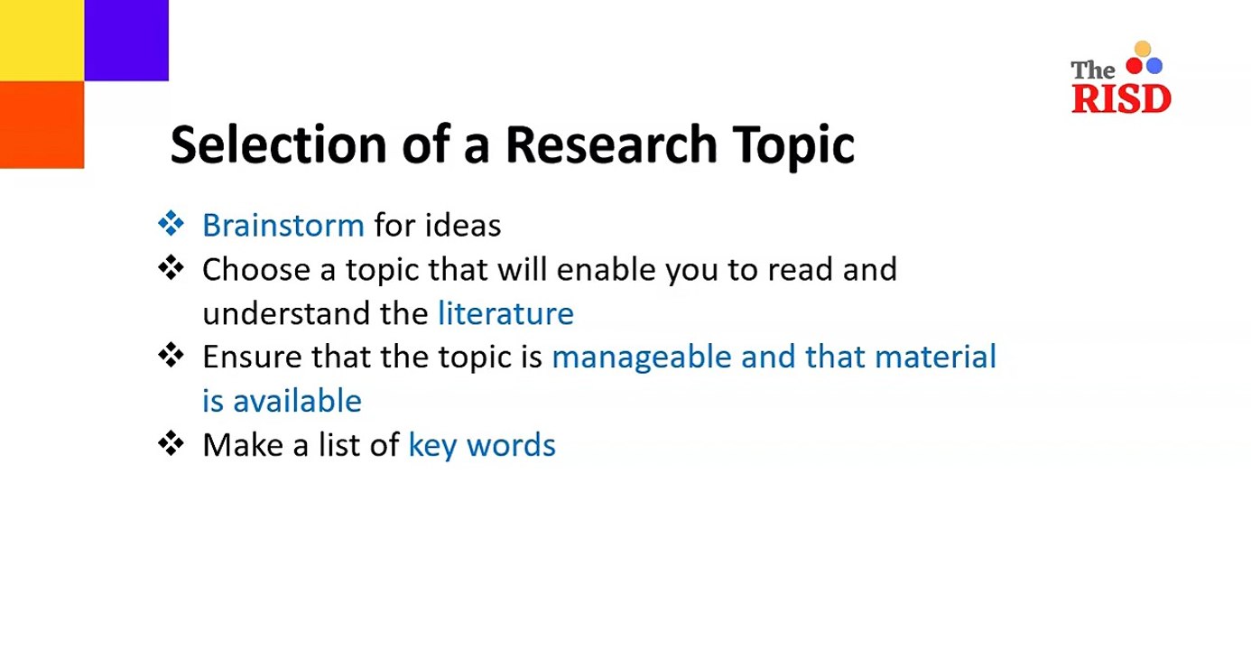 How to Choose a Research Topic and Idea _ Dr. Sandhu