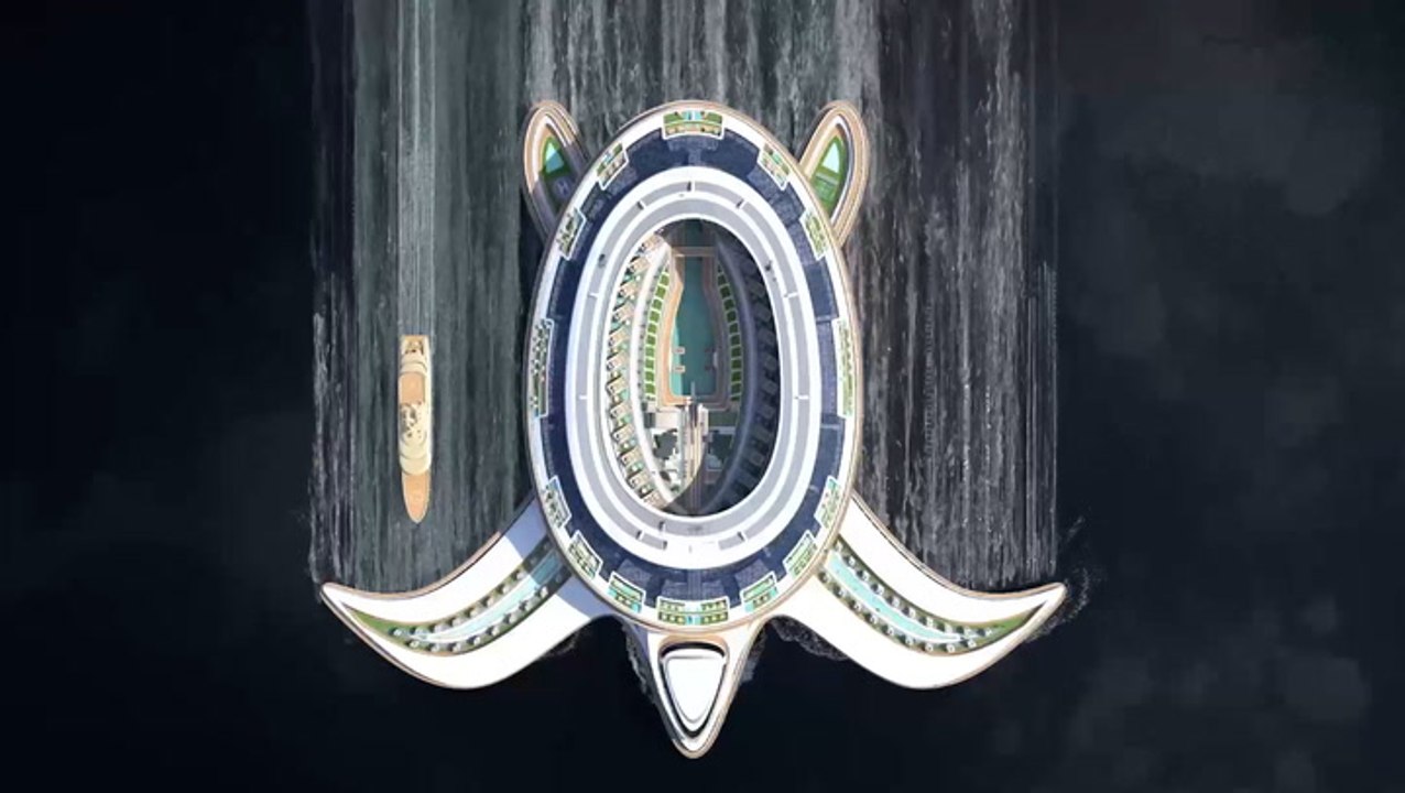 Design for £6.8bn turtle-shaped floating city unveiled