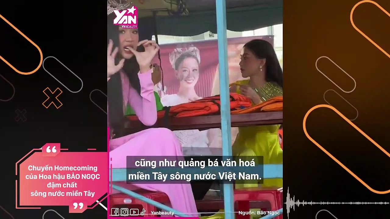 Hoa hậu Bảo Ngọc và chuyến HOMECOMING đậm chất miền Tây sông nước: Cả chợ nổi Cái Răng dậy sóng