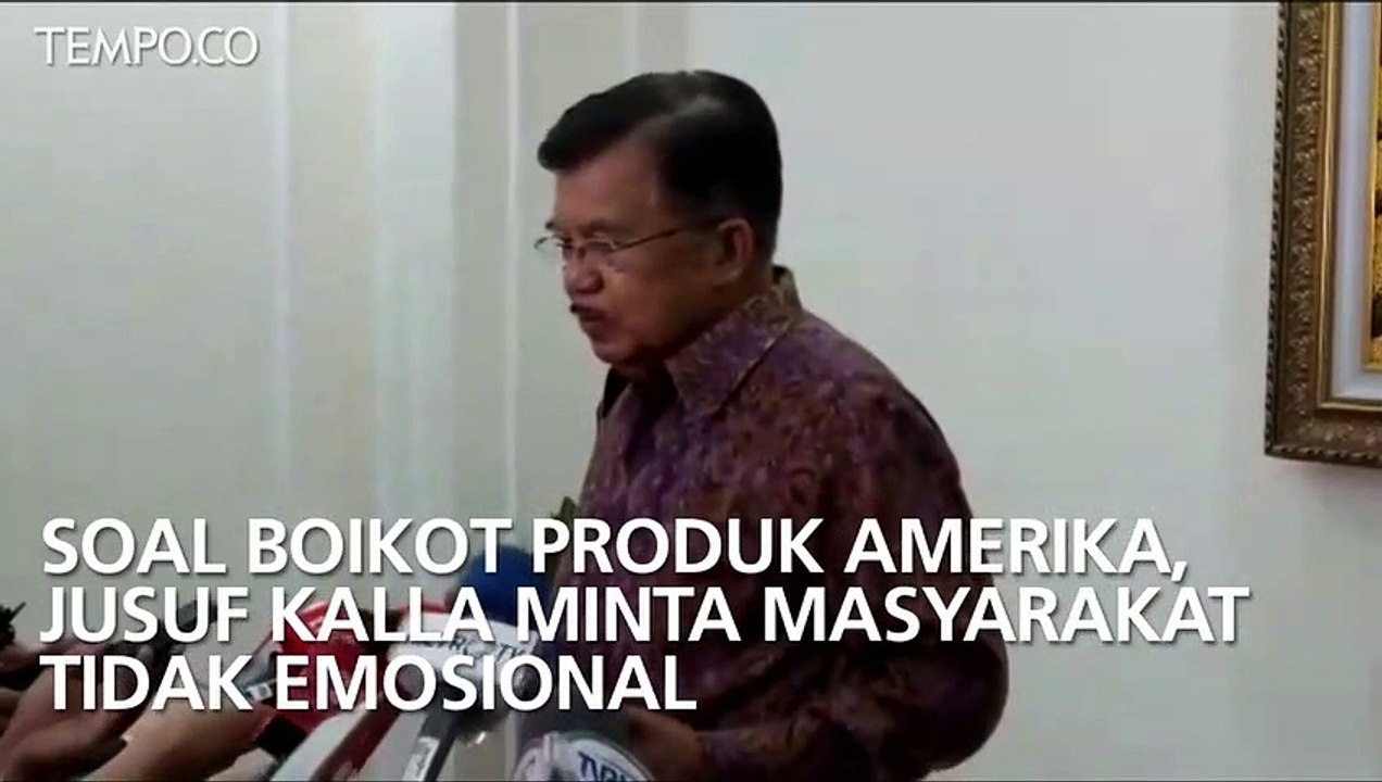 Soal Boikot Produk Amerika, Jusuf Kalla Minta Masyarakat Tidak Emosional