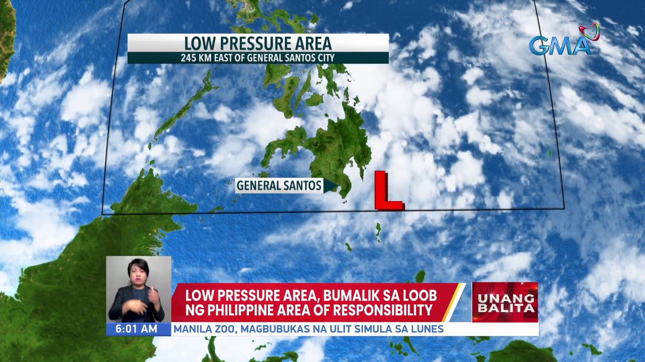 Low Pressure Area, bumalik sa loob ng PAR | UB