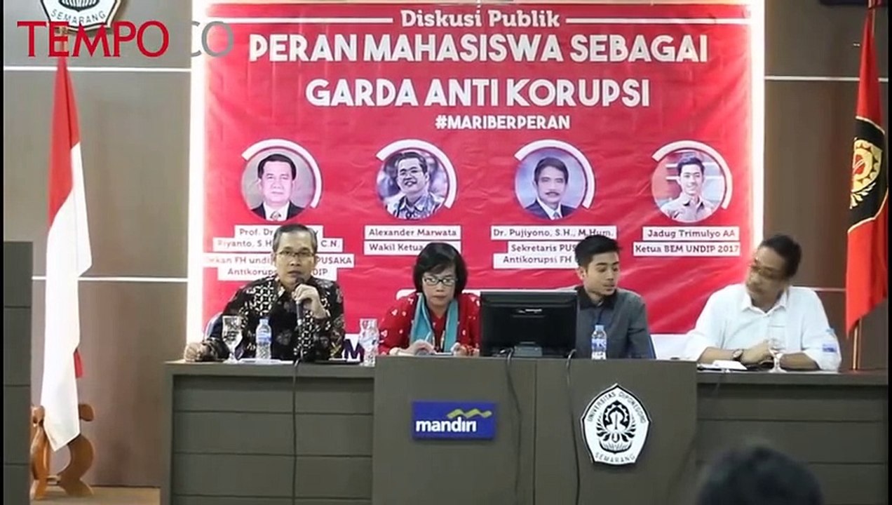 Mahasiswa Universitas Diponegoro Deklarasikan Mahasiswa Anti Korupsi