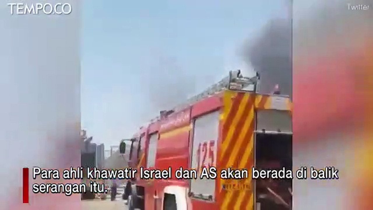 Kebakaran Dahsyat di Pelabuhan Iran Dekat PLT Nuklir, Disebut Sabotase