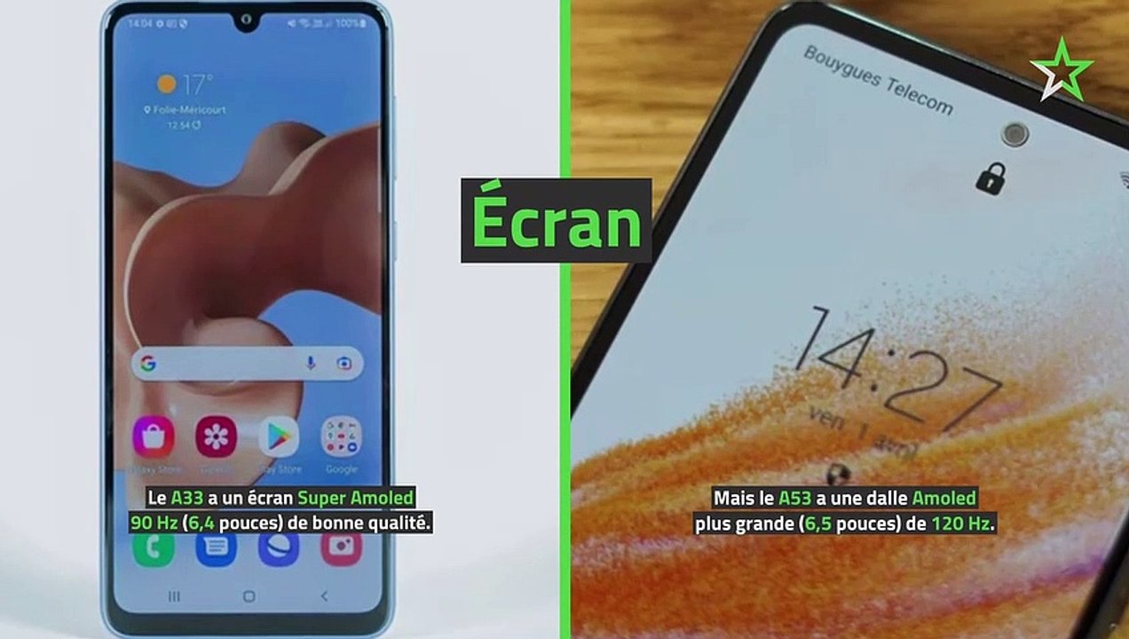 Duel : Samsung Galaxy A53 5G vs Galaxy A33 5G