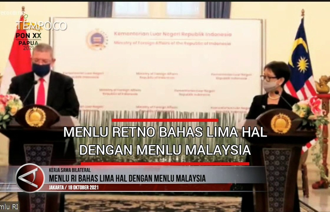 Menlu Retno Marsudi Bahas Lima Hal dengan Menlu Malaydia
