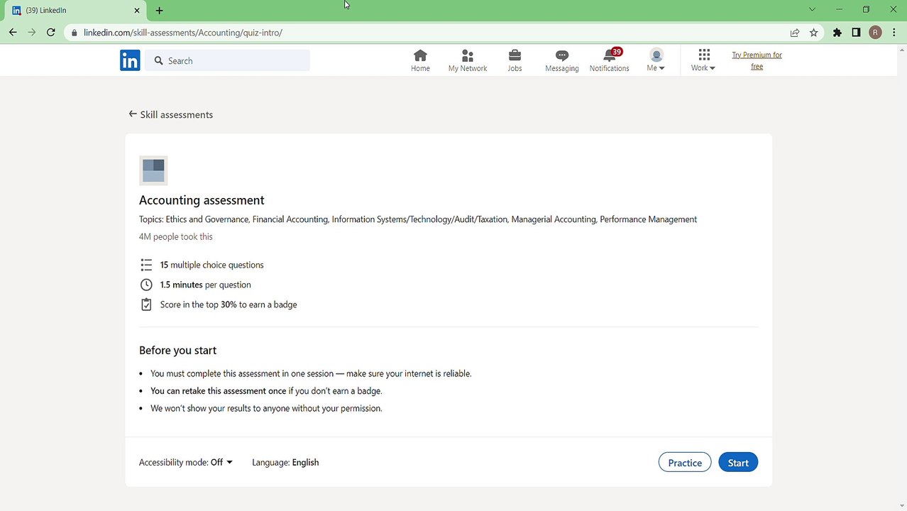 Linkedin Accounting Assessment Answers 2024 | How to Pass Linkedin Accounting Assessment