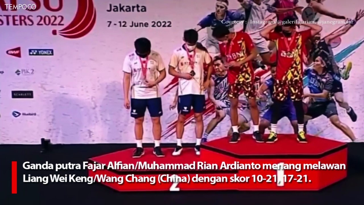 FajarRian Juara Indonesia Masters 2022, ApriyaniSiti Fadia Raih Runner Up