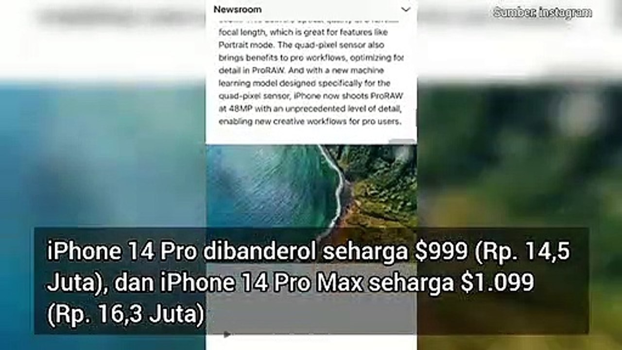 Apple Rilis Iphone 14 Pro dan Iphone 14 Pro Max, Ini Spesifikasi dan Harganya