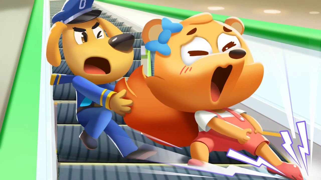 Escalator Monster _ Police Cartoon