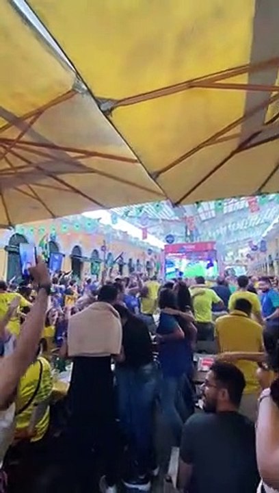 Comemoração do gol do Brasil contra a Suíça