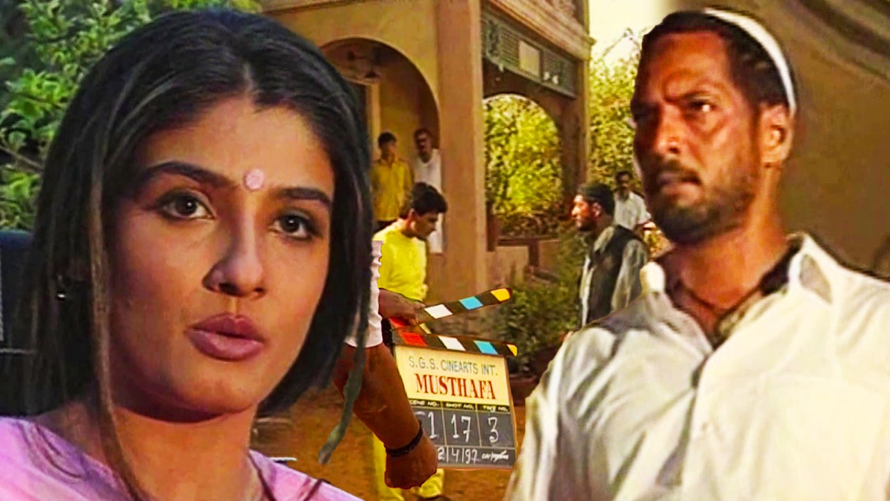 "Ghulam-E-Mustafa" (1997) On-Location | Nana Patekar, Raveena Tandon | Flashback Video