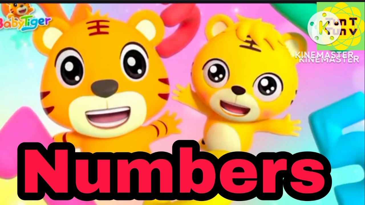 Numbers cartoon baby tiger by shailendra Tun Tun TV