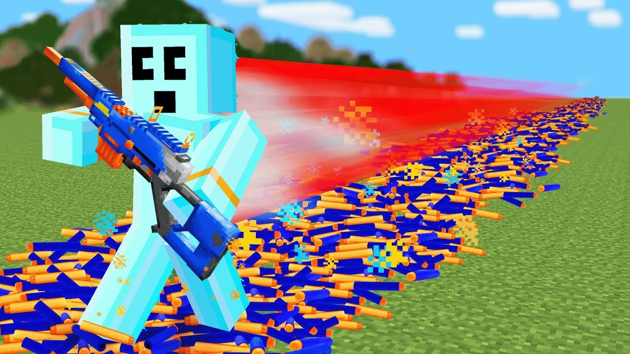 Minecraft but Everything I touch turns to NERF