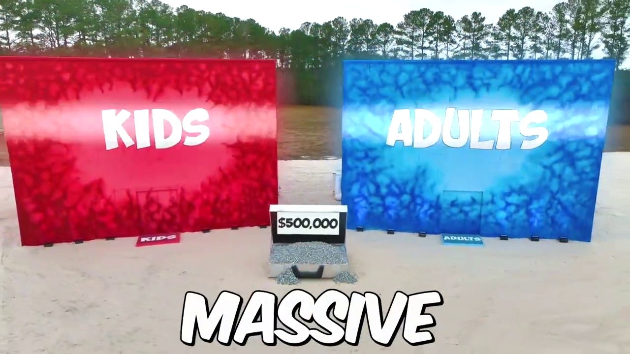 100 Kids Vs 100 Adults For 500,000