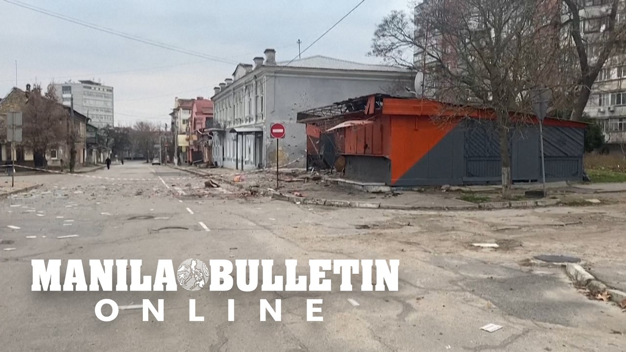 Aftermath after Russian shelling in Kherson