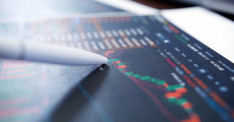 Crypto Chart | A Person Looking at the Stock Analysis Using a Pen | Stock Video | #003