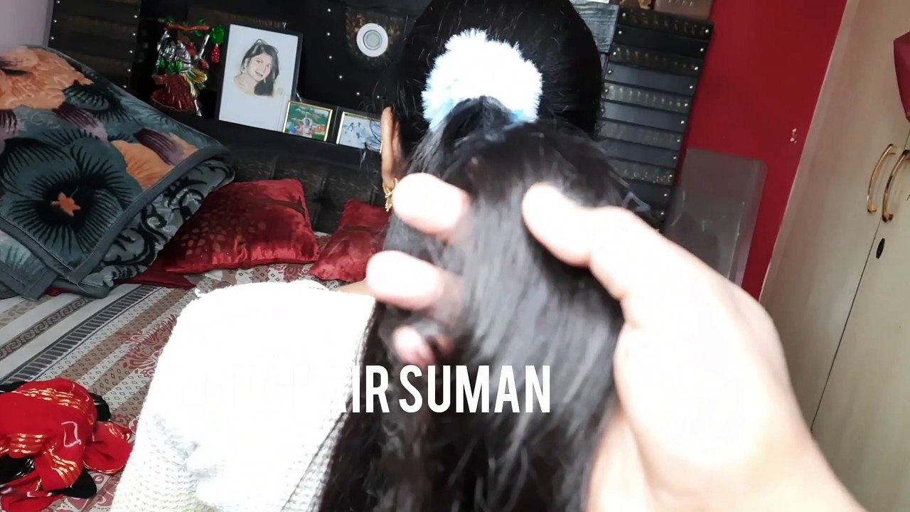 ponytail pulling and playing by man _real sound .