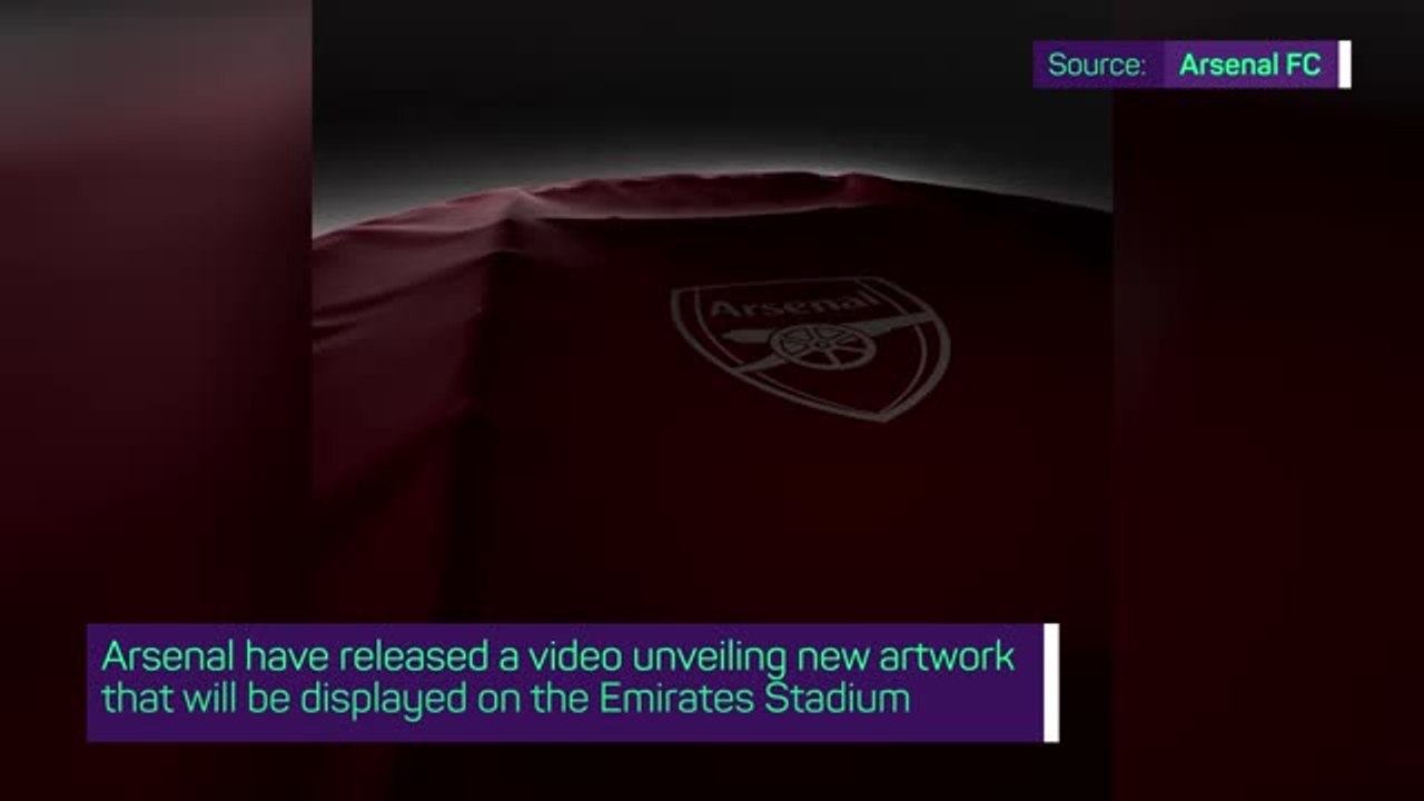 Arsenal shows new artwork decorating Emirates Stadium