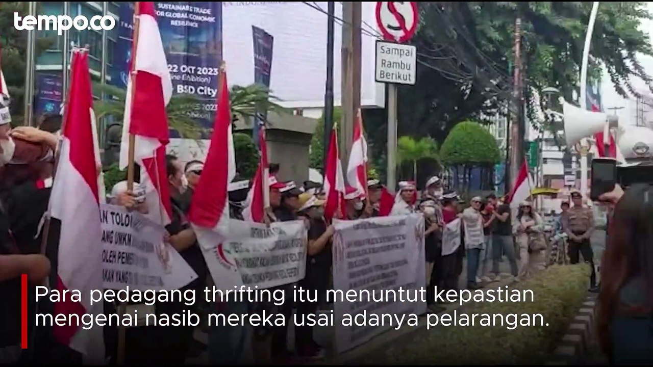 Pedagang Thrifting dari Pasar Senen dan Gedebage Demo ke Kemendag