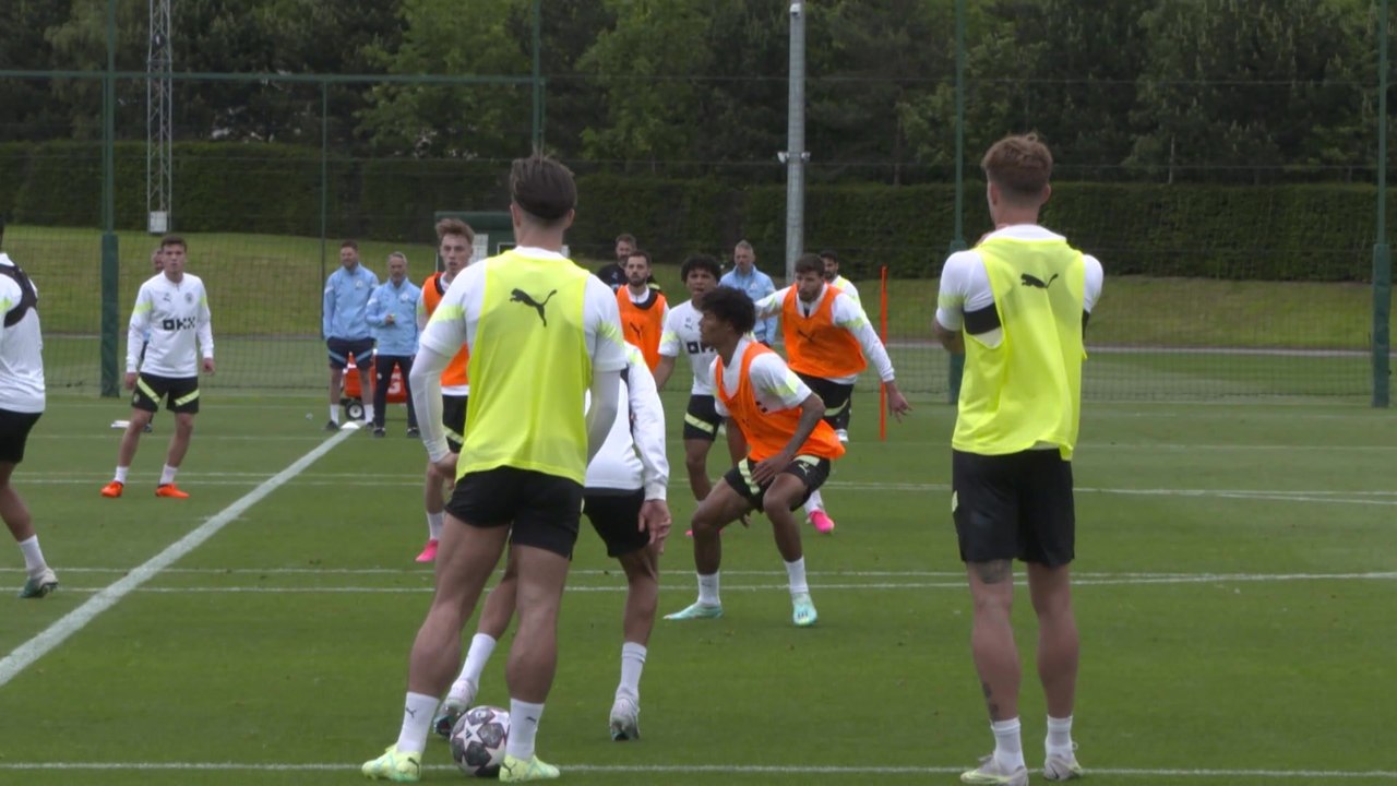 Champions League favourites Manchester City training ahead of Istanbul Final against Inter MIlan