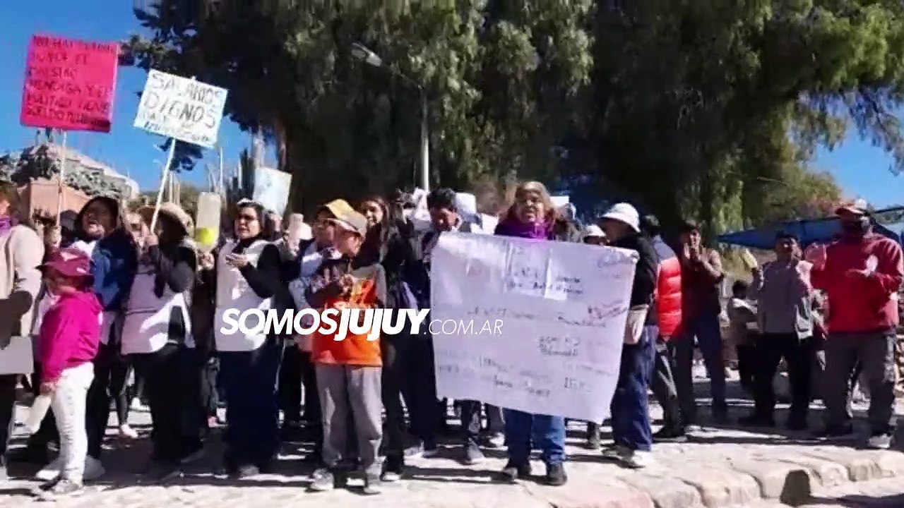 marcha docente en Humahuaca