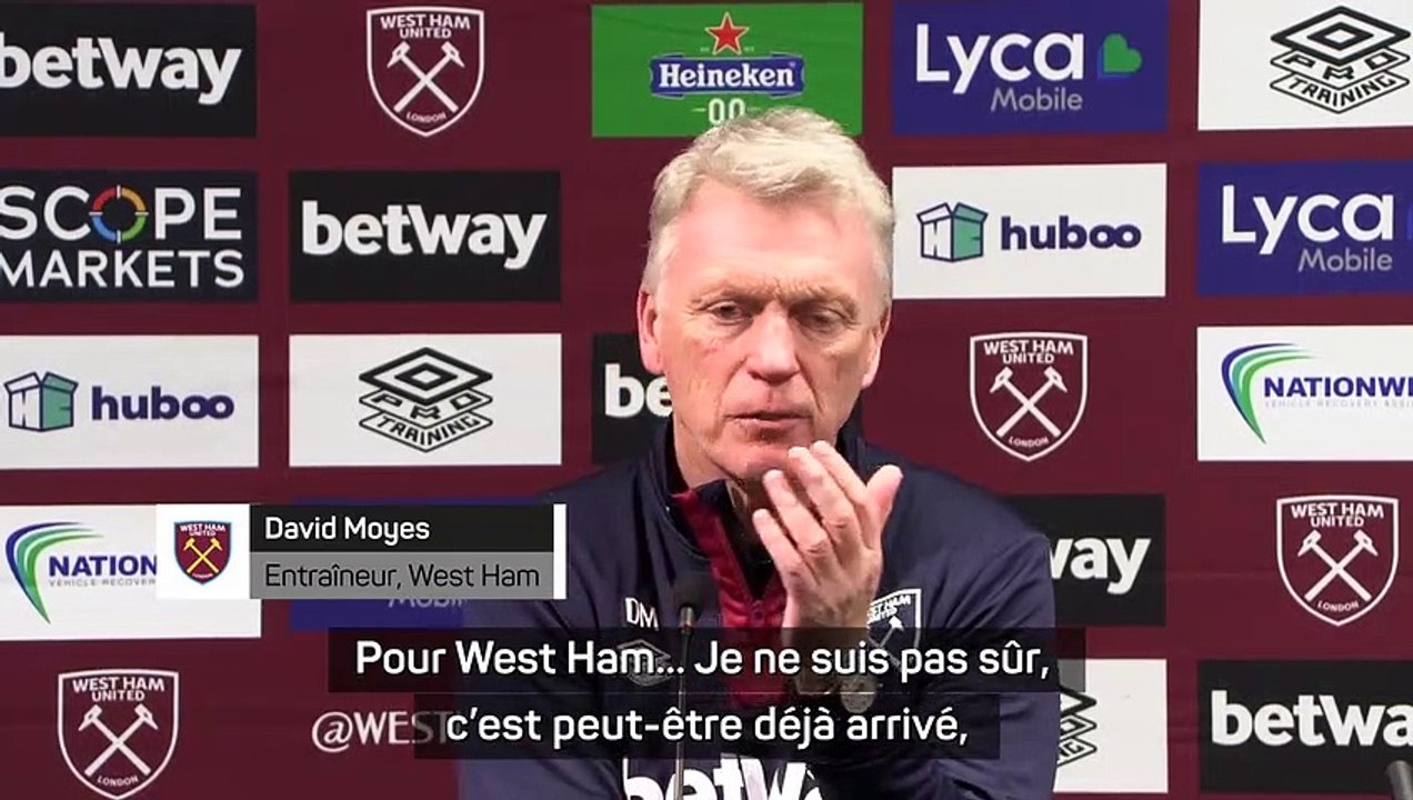 21e j. - Moyes : "Aguerd a été fantastique, Paqueta, les gens commencent à voir de quoi il est capable"