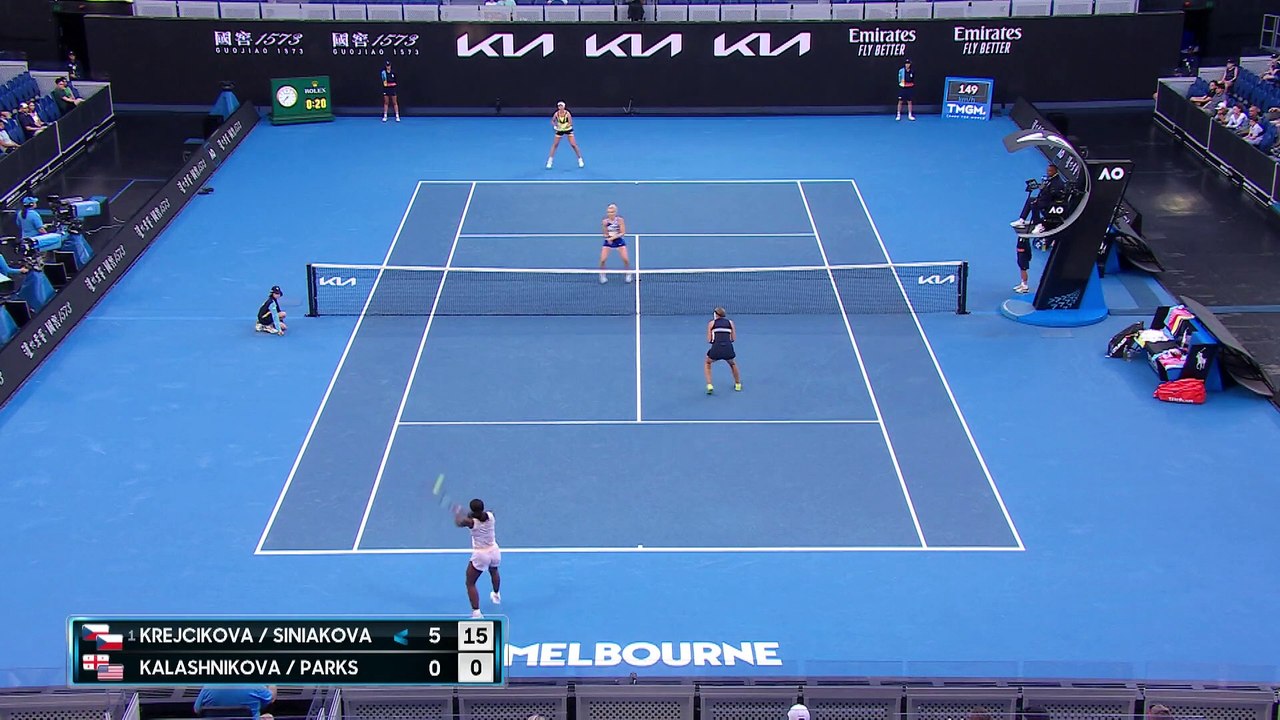 Krejcikova/Siniakova - Kalashnikova/Parks - Les temps forts du match - Open d'Australie