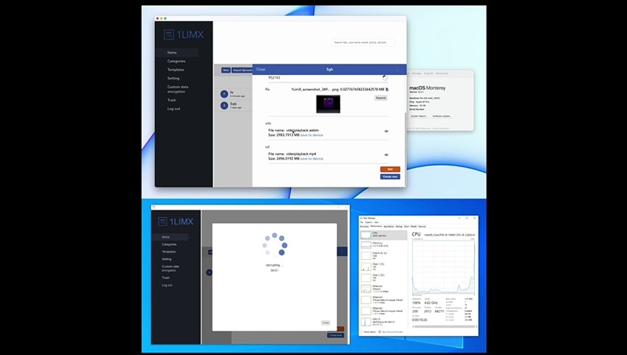 CPU stress test Apple M1 Pro vs Intel I9 with 1LimX | Cpu benchmark
