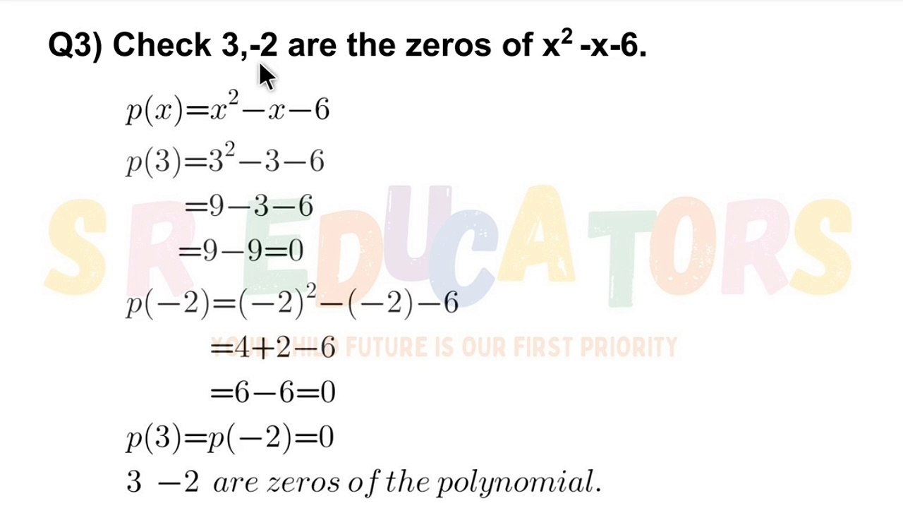 Fast track Polynomials Q3