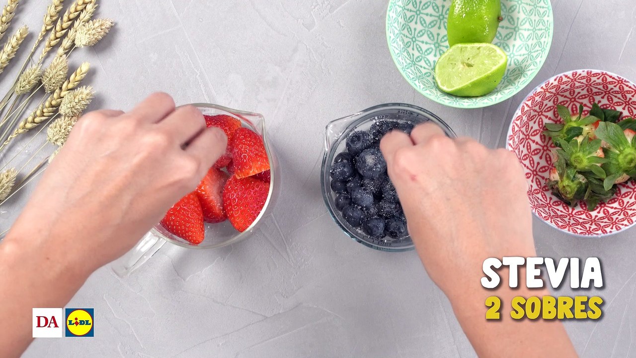 Gominolas de arándanos y fresas para San Valentín