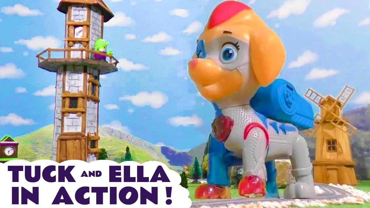 Paw Patrol Mighty Pups Toys Twins Tuck and Ella In Action