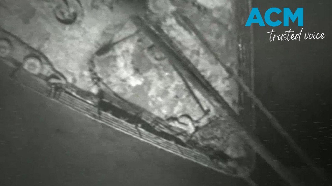 Footage of the Titanic from just after the wreckage discovery in 1986