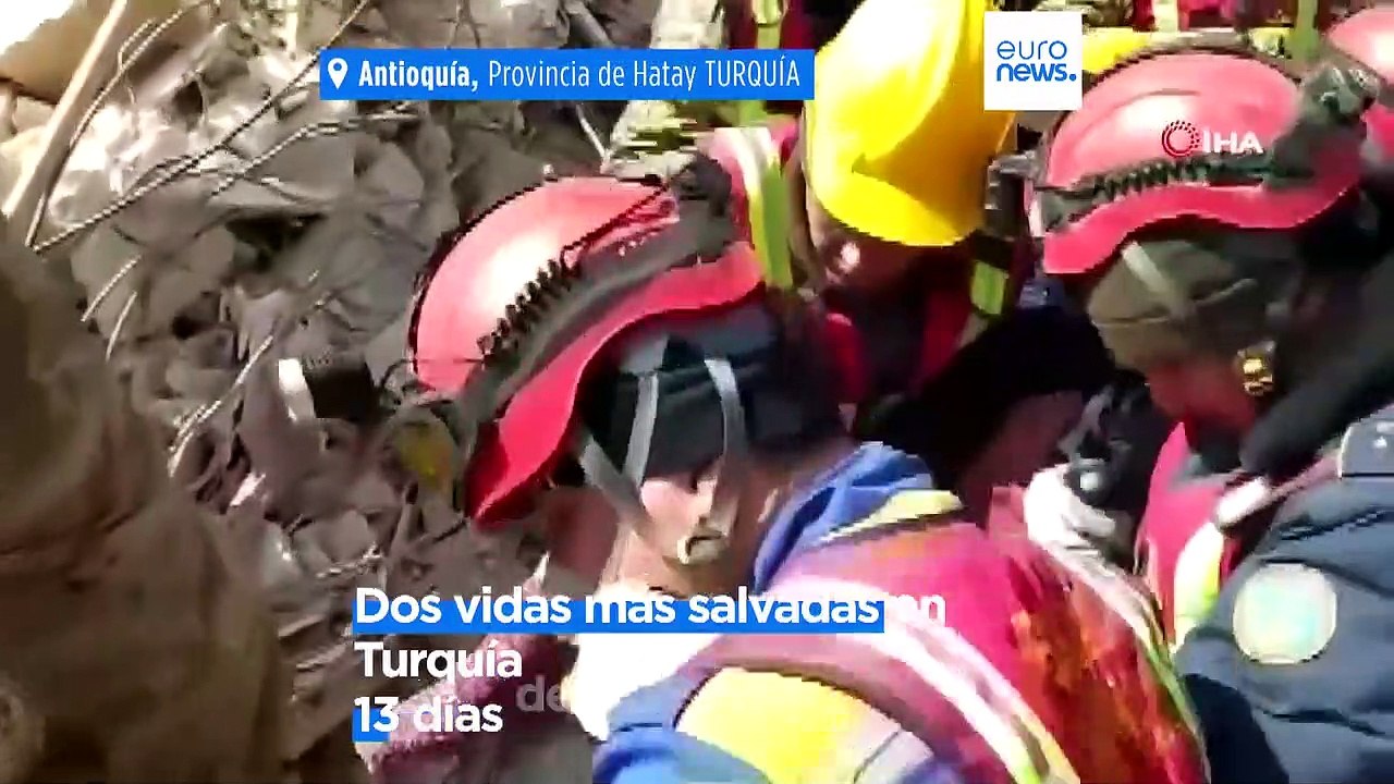 Dos vidas salvadas bajo los escombros en Turquía