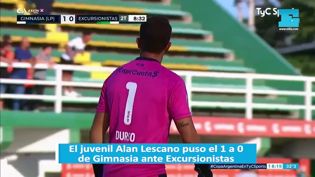 Alan Lescano abrió el marcador para Gimnasia ante Excursionistas
