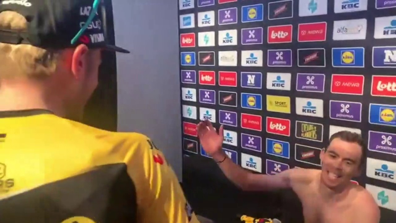 Omloop Het Nieuwsblad 2023 - Christophe Laporte : "On a gagné avec Dylan Dylan van Baarle, moi, je fais 3e, c'est une super journée"