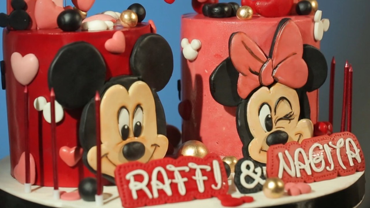 Cake Couple Mickey Minnie Buat Sultan Andara