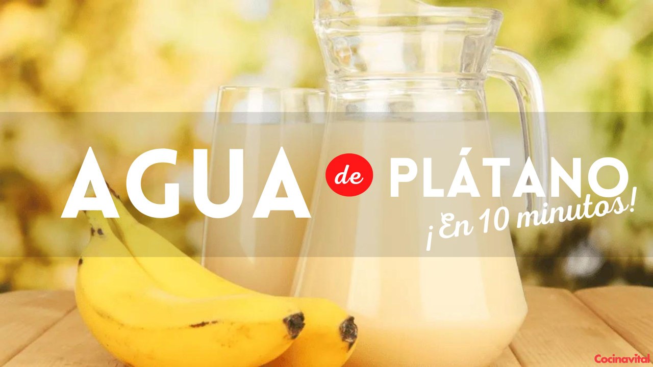 Refrescante agua de plátano en solo 10 minutos