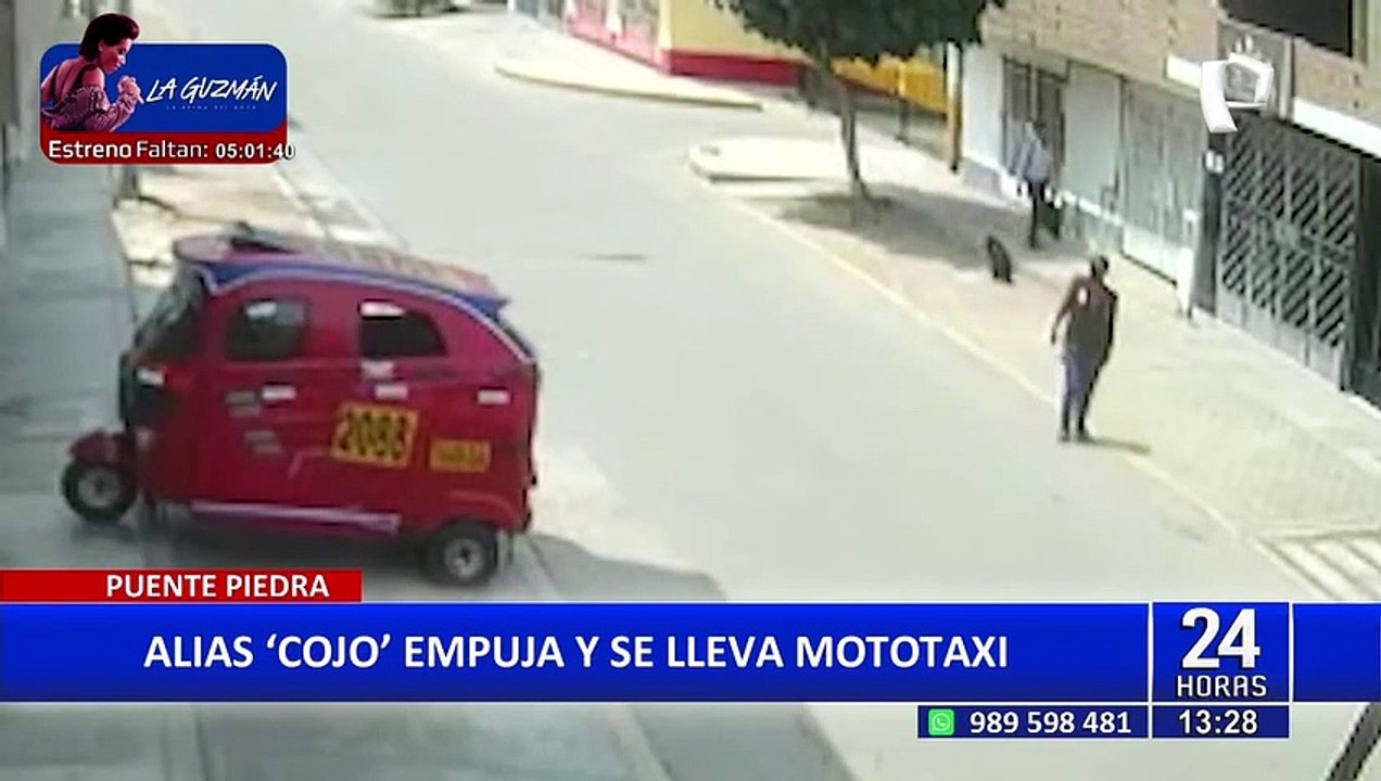 Puente Piedra: Alias "cojo" empuja y se lleva mototaxi
