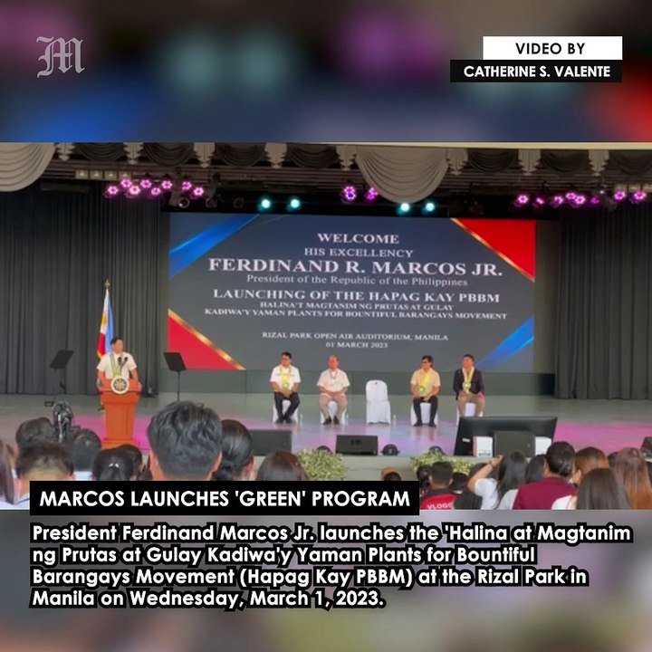 Marcos Launches ‘Green’ Program