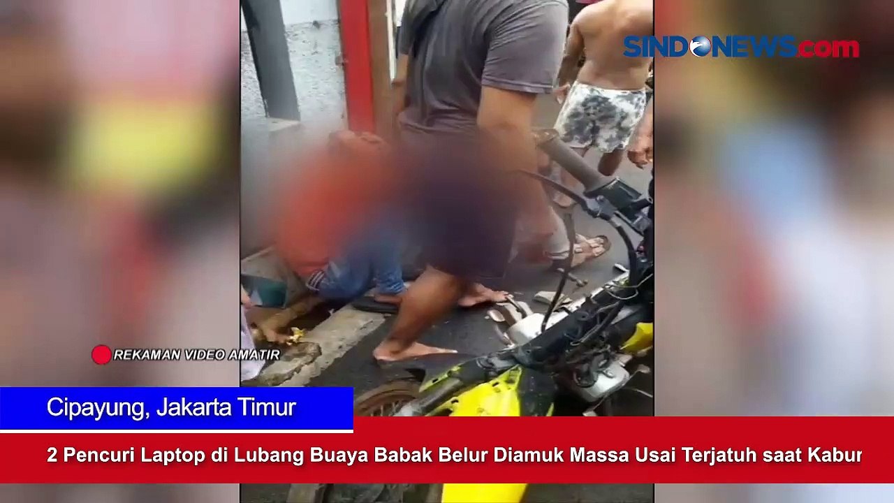 2 Pencuri Laptop di Lubang Buaya Babak Belur Diamuk Massa Usai Terjatuh saat Kabur