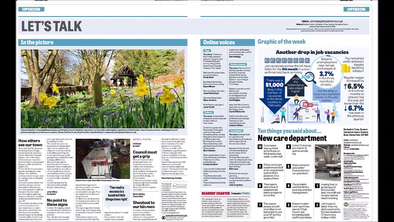 Inside this weeks Derbyshire Times 22nd March