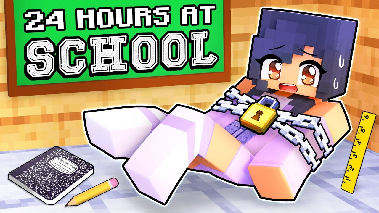24 HOURS Trapped In SCHOOL in Minecraft!