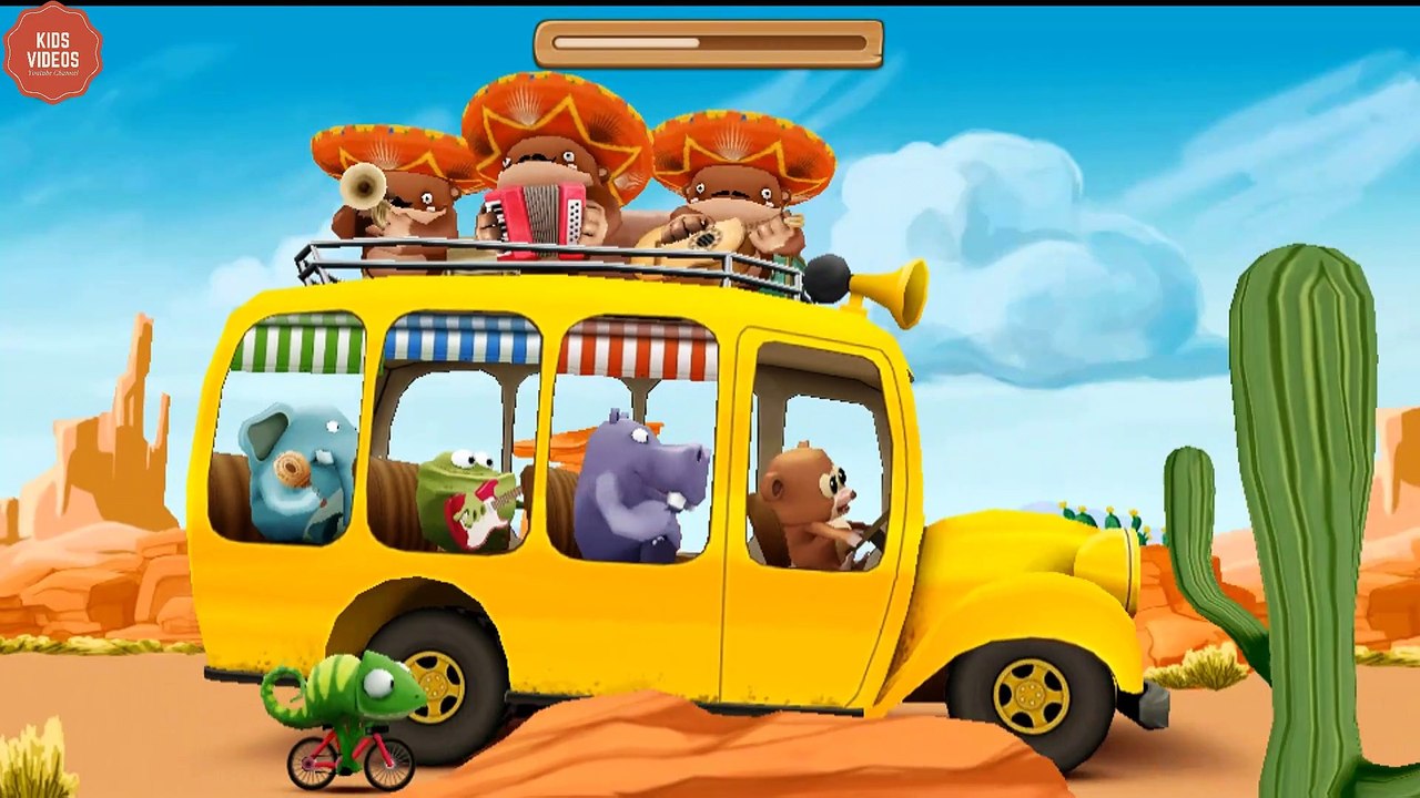 the wheels on the bus go round and round round and round round and round