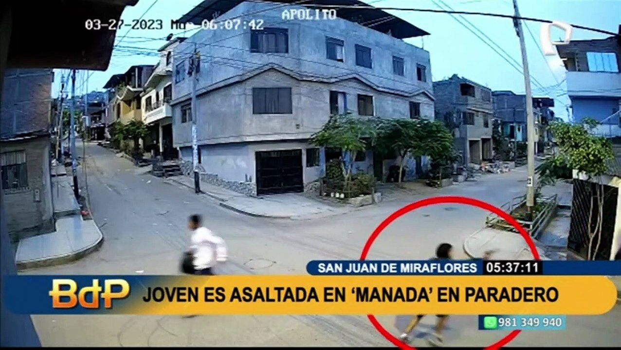 Joven es asaltada en “Manada” en paradero de SJM
