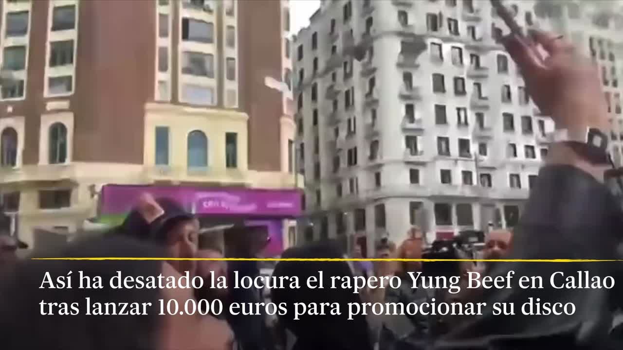 Yung Beef lanza 10.000 euros en Callao para promocionar su nuevo disco