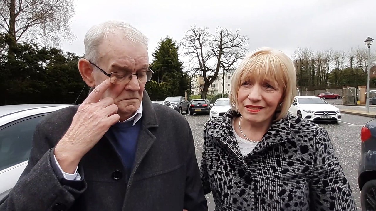 Alan Black and Karen Armstrong at inquest into the IRA's Kingsmills Massacre