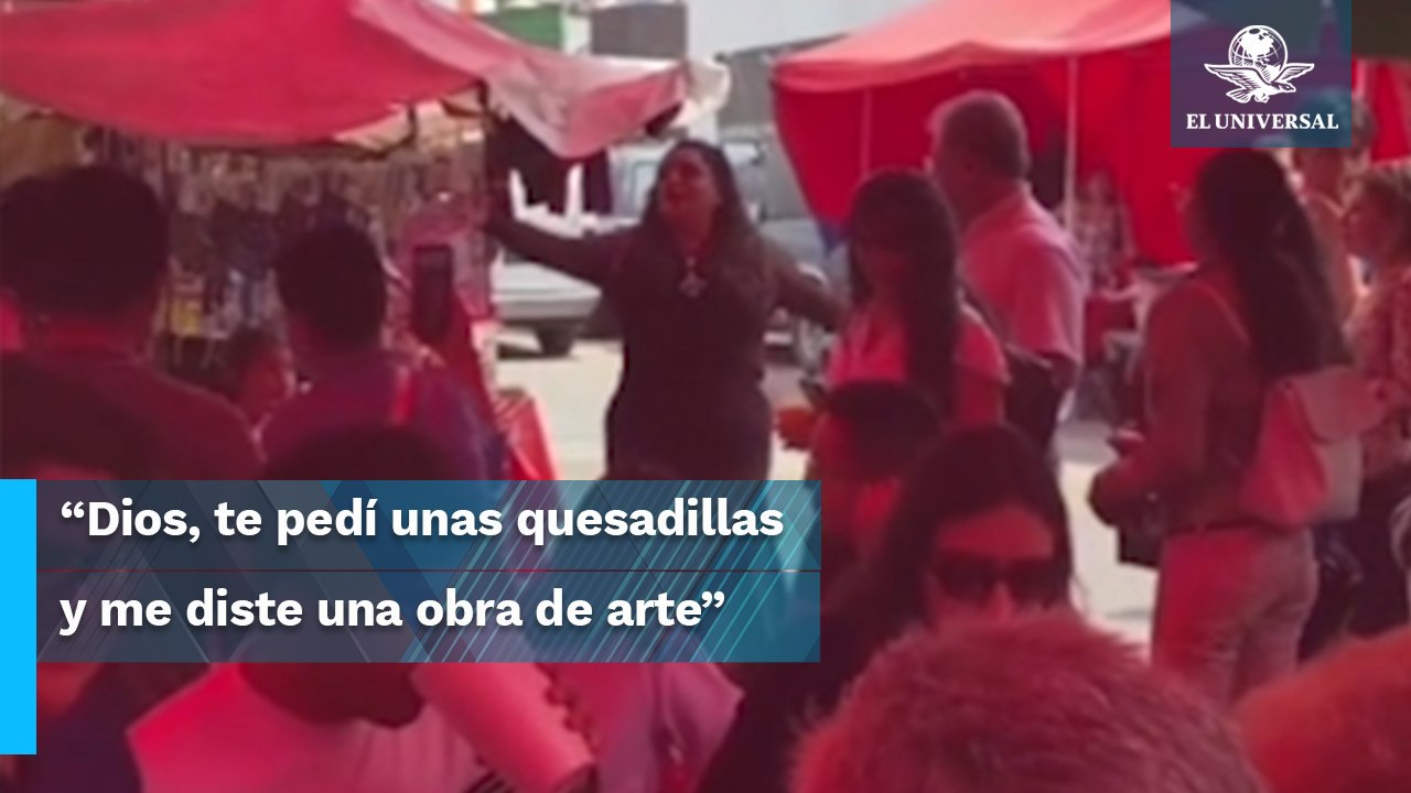 “Imagínate vivir en Suiza y perderte de”… un show de opera en el tianguis
